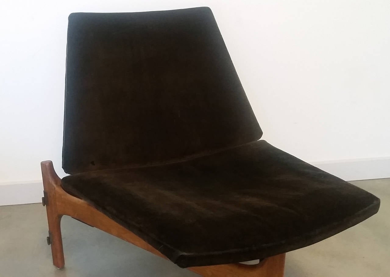 Pair of 3 Legged Lounge Chairs by John Keal for Brown Saltman 1