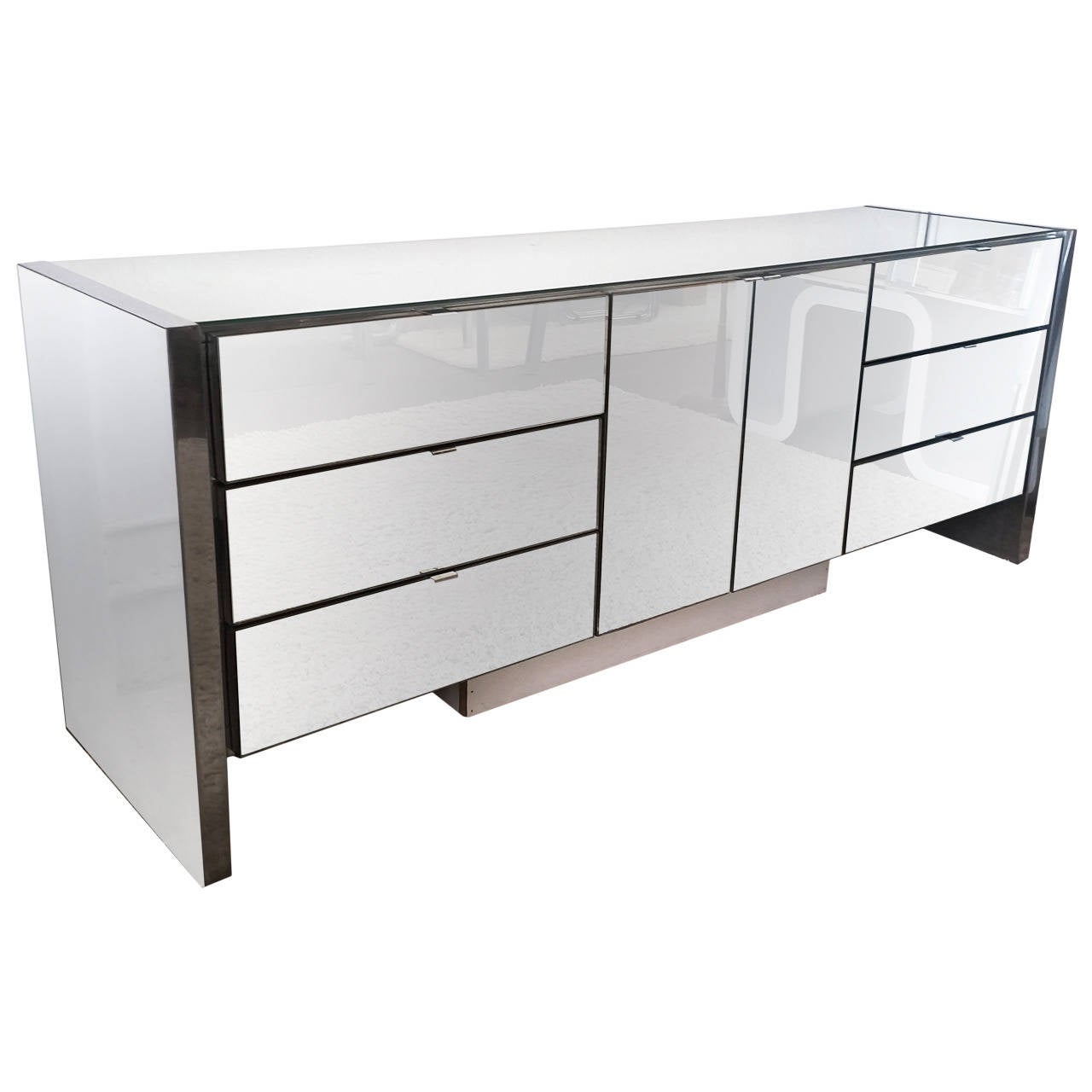 Midcentury Modern Chrome And Mirrored Credenza By Ello Furniture - Midcentury Modern Chrome And Mirrored Credenza By Ello Furniture midcentury modern chrome and mirrored credenza by ello furniture - midcentury modern chrome and mirrored credenza by ello furniture