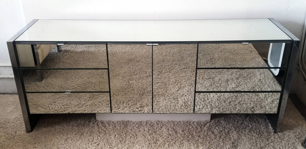 ello mirrored credenza