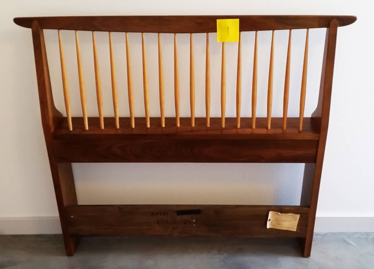 George Nakashima Walnut Twin Headboard In Excellent Condition In Culver City, CA