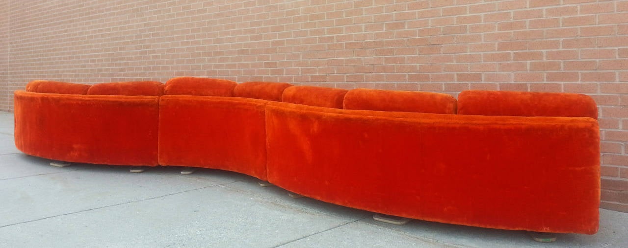 American Rare Adrian Pearsall Serpentine Sofa
