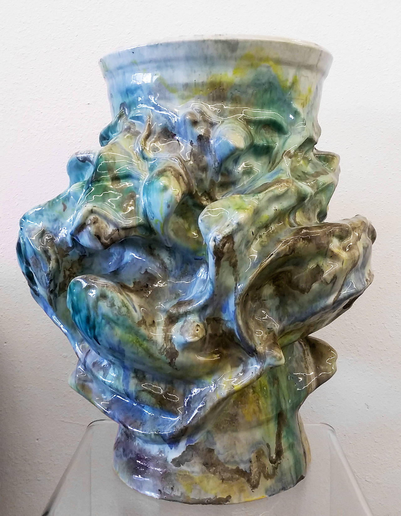Monumental Smithsonian Artist Early Elena Karina (Canavier) Vessel In Good Condition For Sale In Culver City, CA