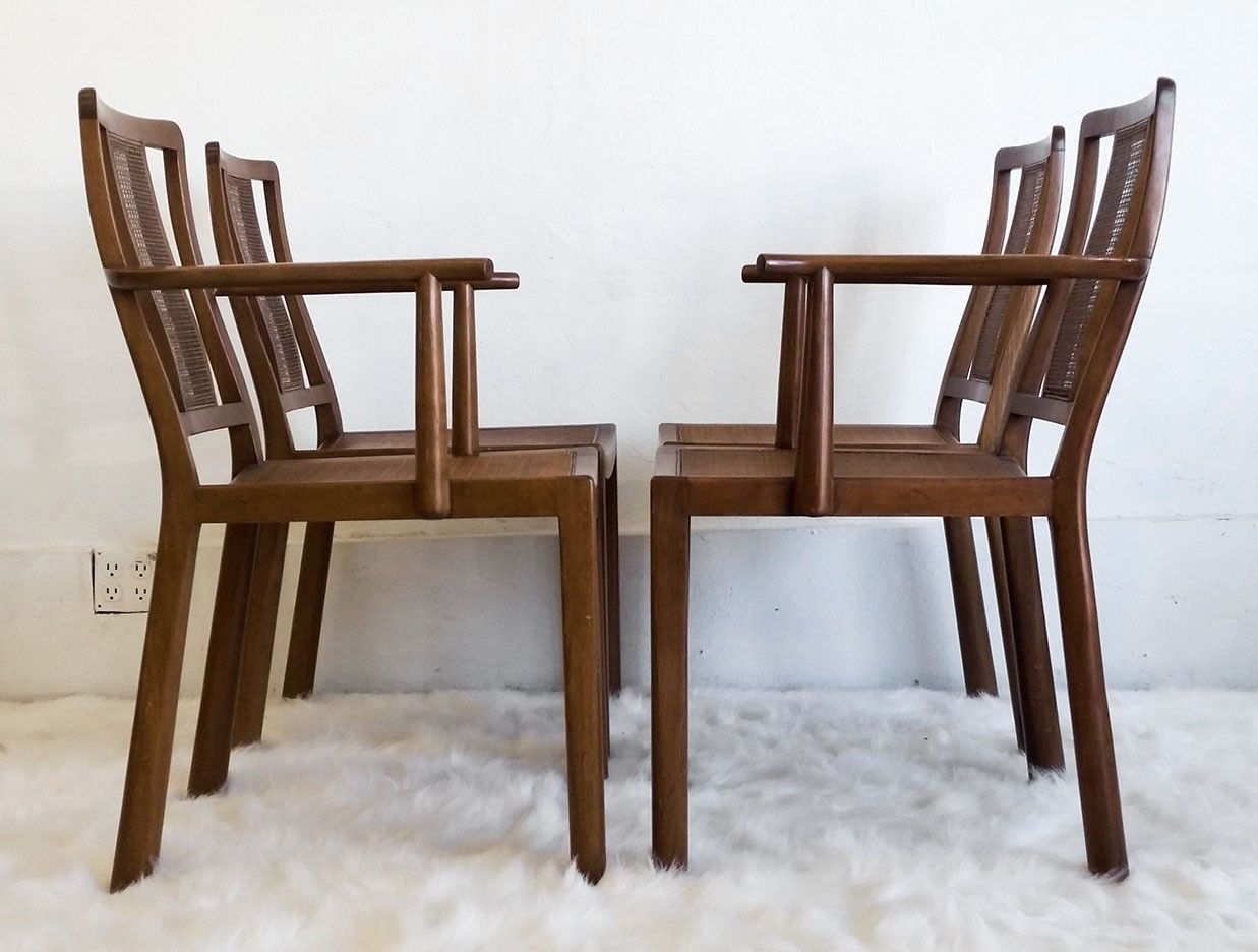 American Set of Four Edward Wormley for Dunbar Chairs and Table