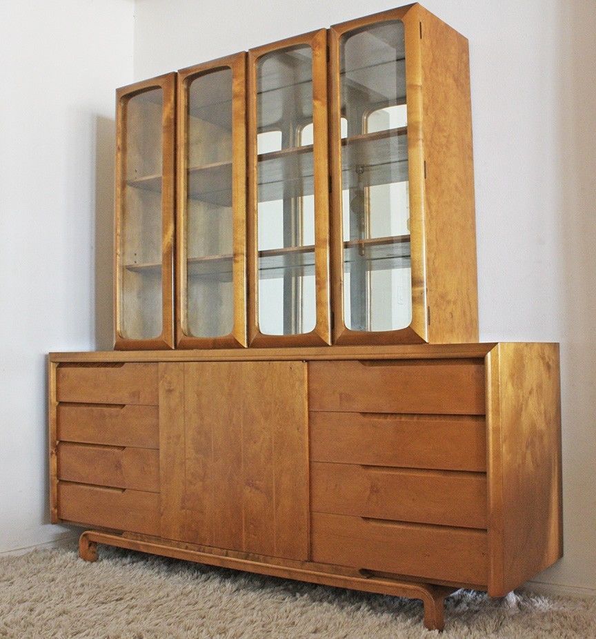 Edmond Spence Sideboard and Hutch In Excellent Condition In Culver City, CA
