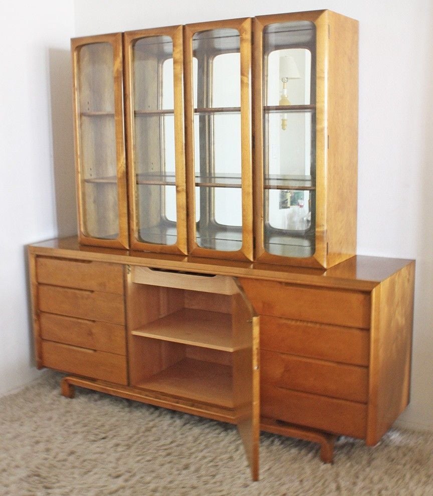 Mid-20th Century Edmond Spence Sideboard and Hutch