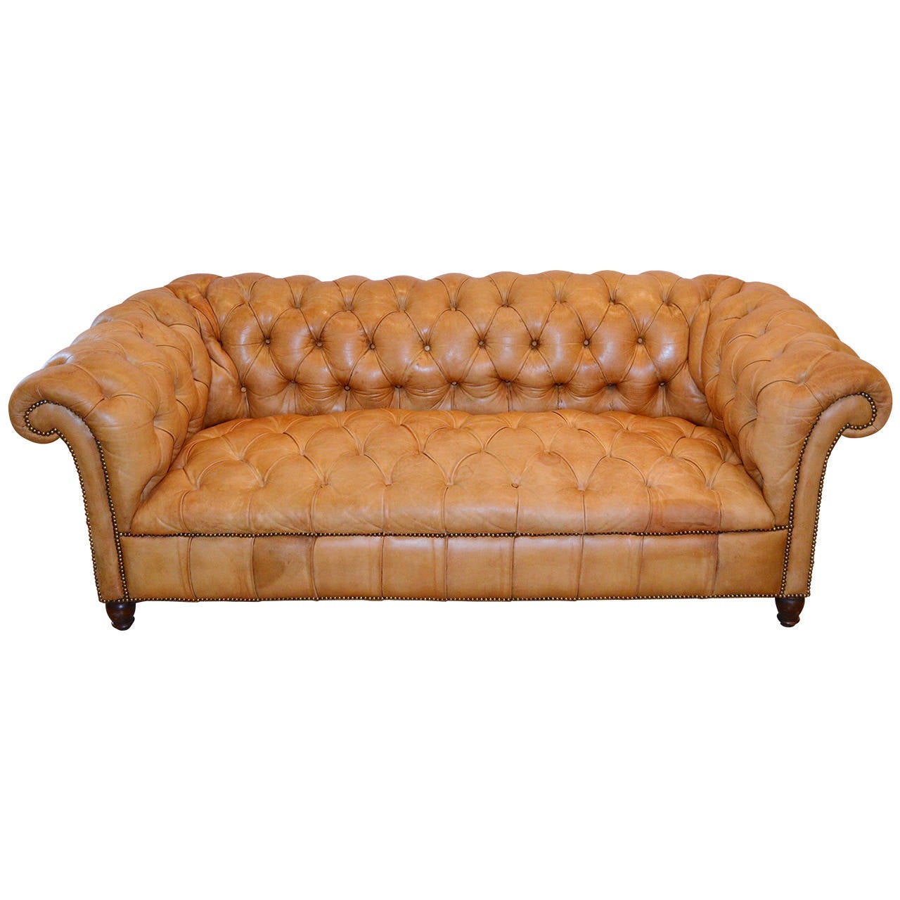 English Chesterfield Leather Sofa Circa 1920s At 1stdibs