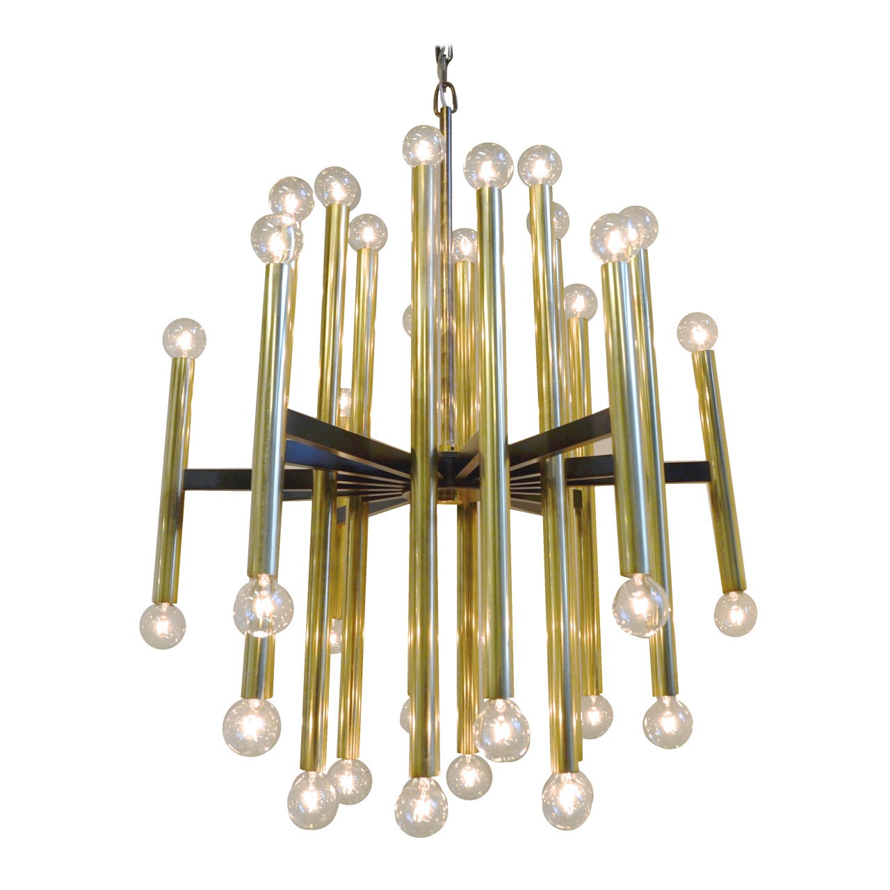 Spoke and Tube Chandelier by Sciolari