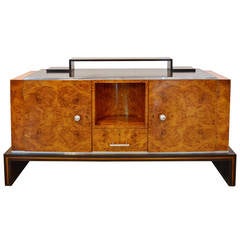 Italian 1930s Burl and Rosewood Sideboard or Bar