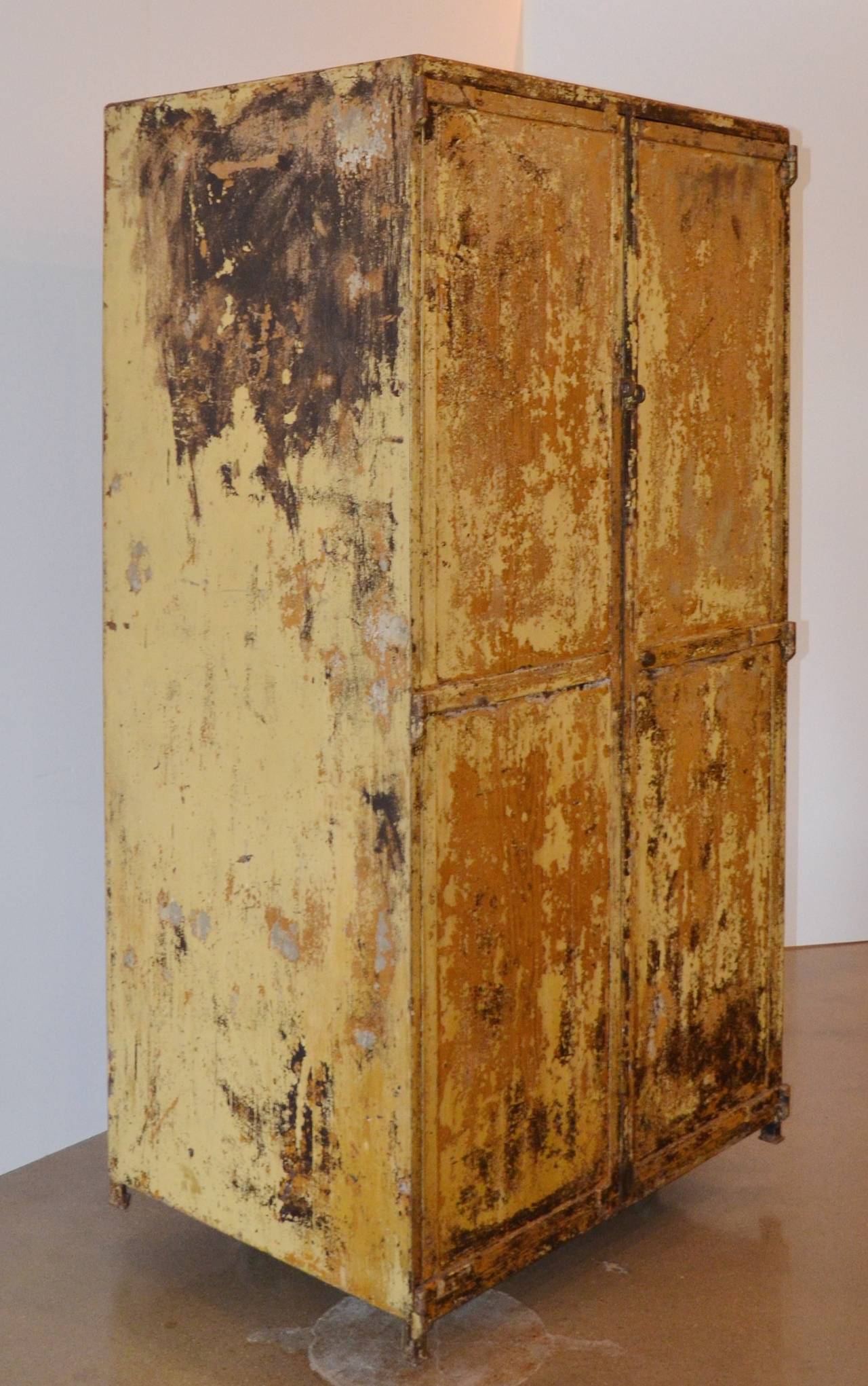 Two-Door Industrial Steel Cabinet with Shelves