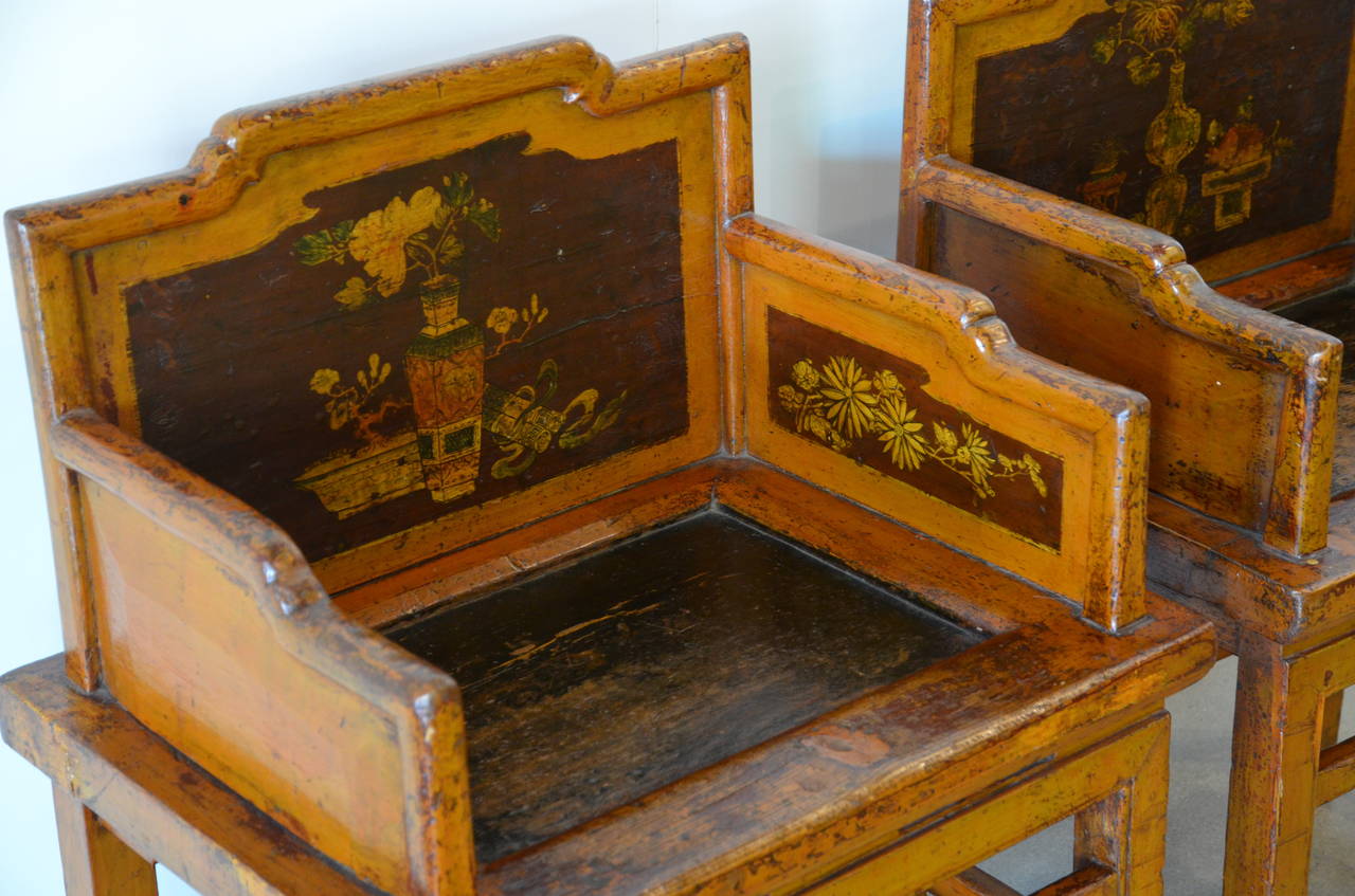19th Century Pair of Meiguiyi Rose Chairs, circa 1880