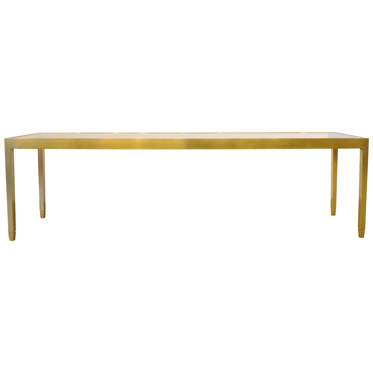 Solid Bronze Console Table with Interchangeable Top