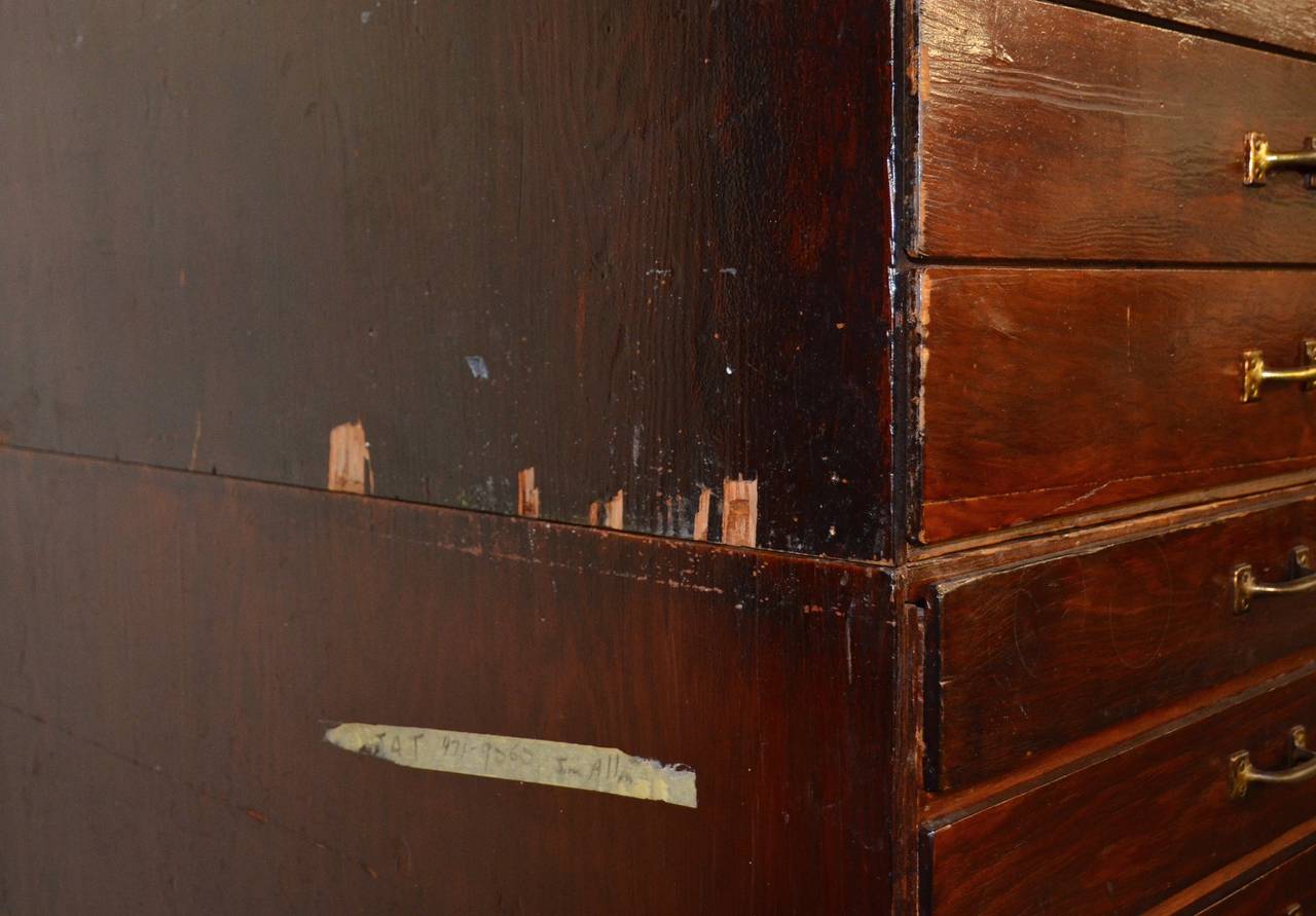 Ten-Drawer Wood Flat File In Good Condition In Austin, TX