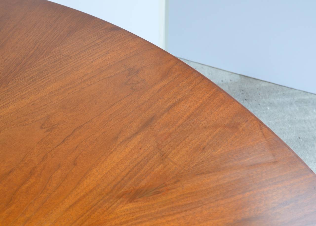 Mid-Century Walnut Demilune Executive Desk 1