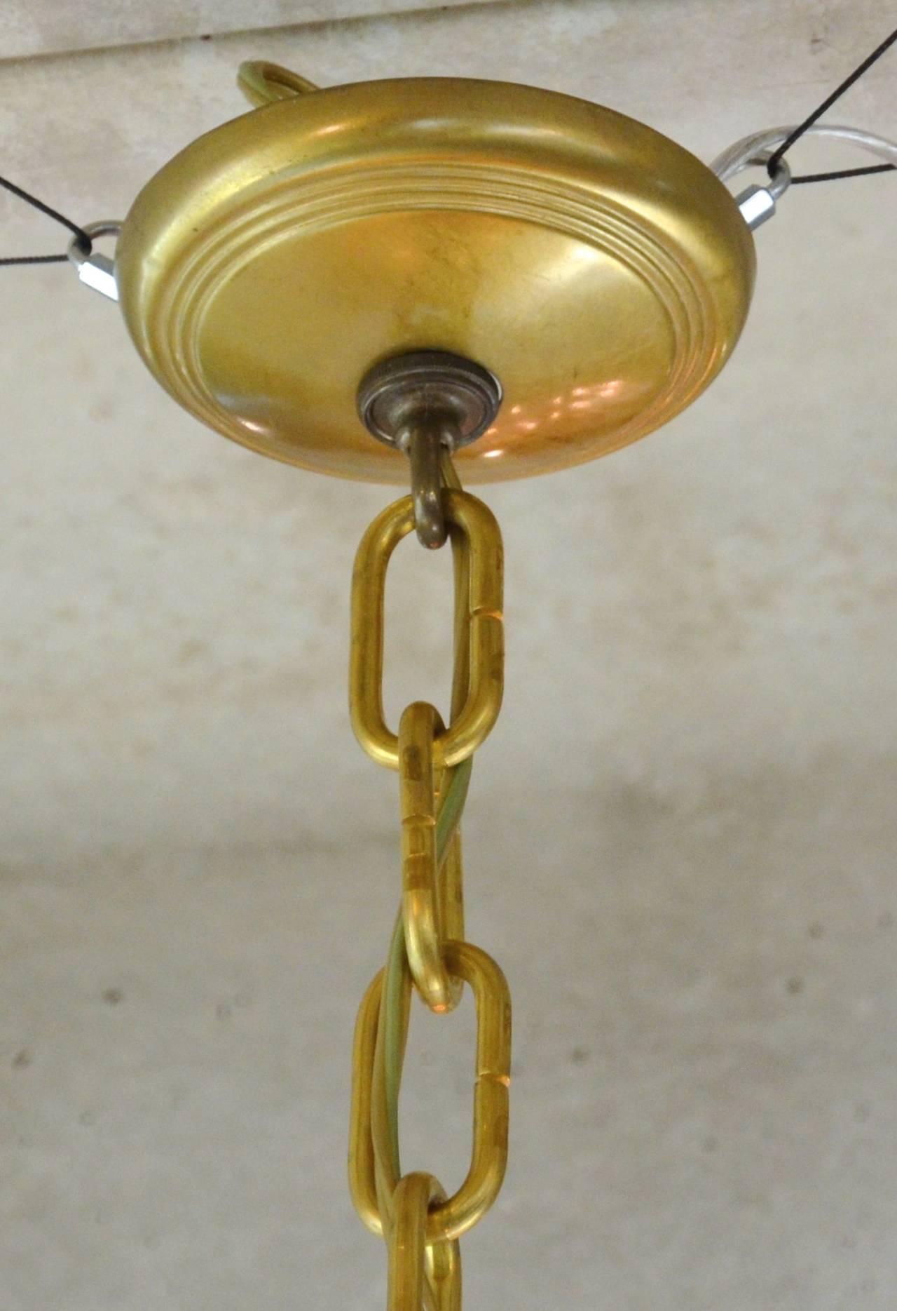 Tommi Parzinger Styled Brass Chandelier 2