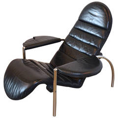 Vintage Moroso Italian Modern Reclining Chair, circa 1980s