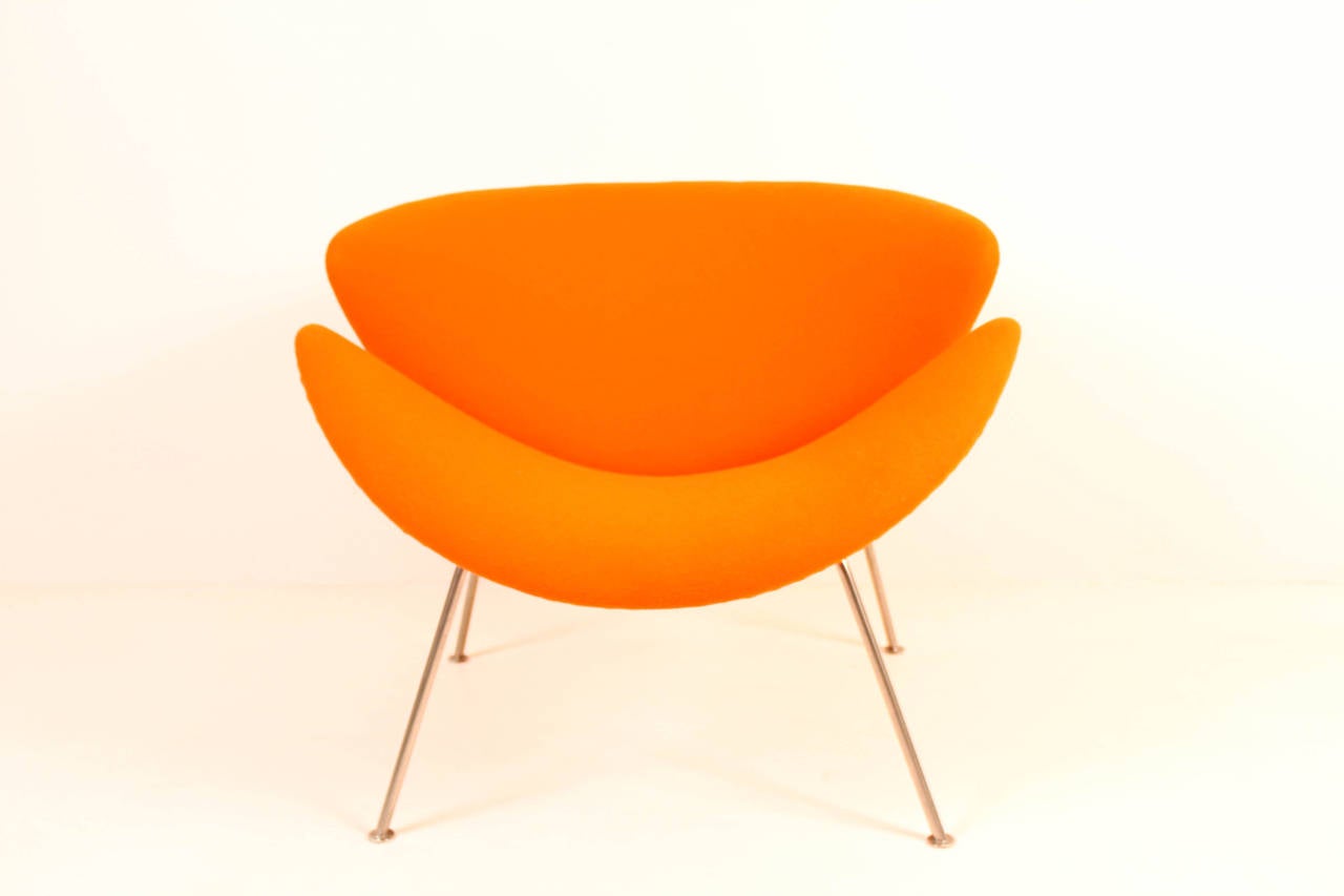 Milieu du XXe siècle Chaise Vintage F437 Orange Slice de Pierre Paulin pour Artifort:: 1960