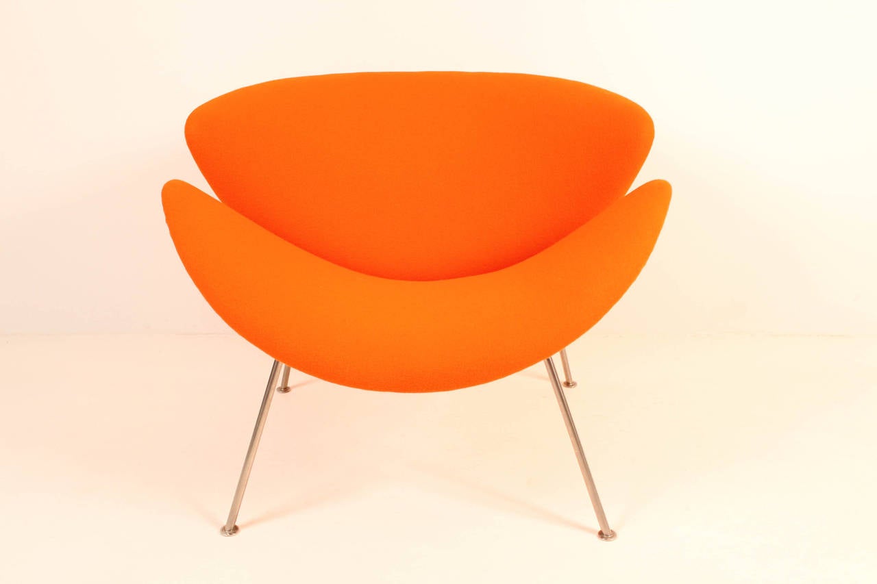 Chrome Vintage F437 Orange Slice Chair by Pierre Paulin for Artifort, 1960