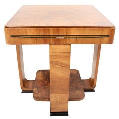 Rare French Art Deco Walnut Coffee Table Rare French Art Deco Walnut Coffee Table