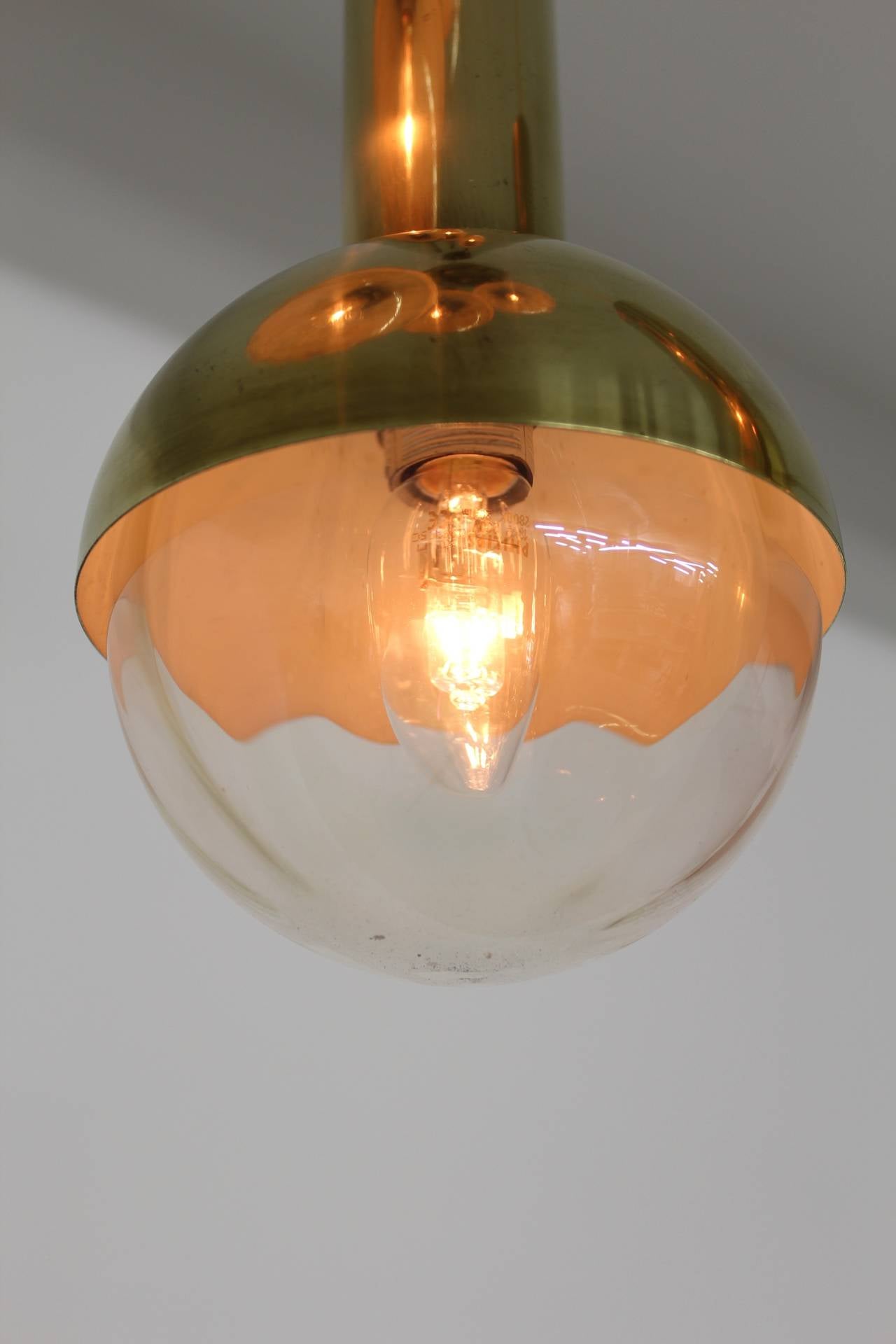 Rare Italian Pendant Lamp in the Style of Stilnovo 1