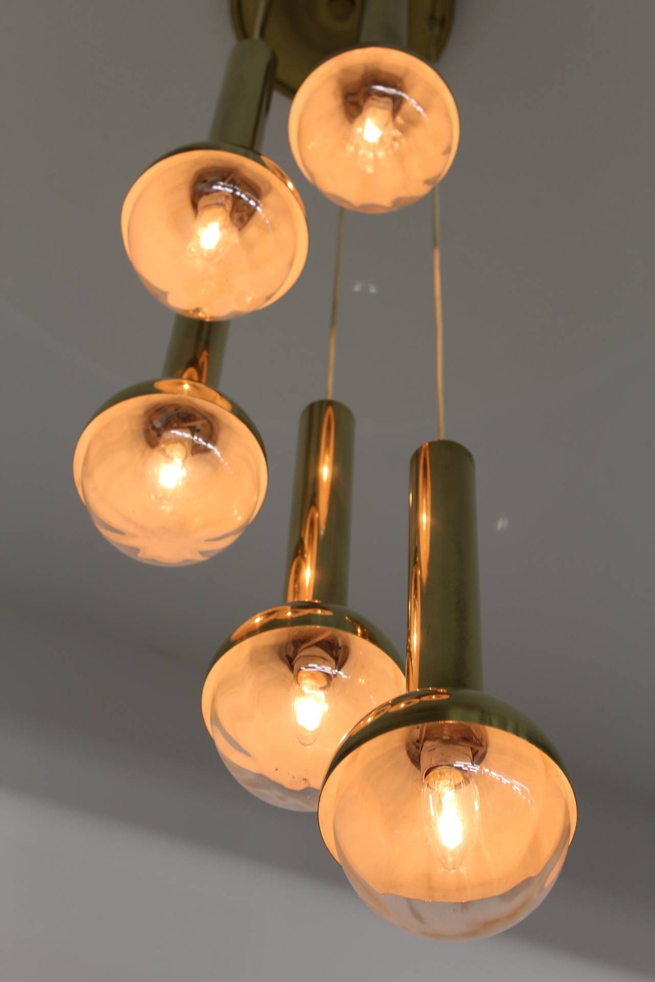 Rare Italian Pendant Lamp in the Style of Stilnovo 3