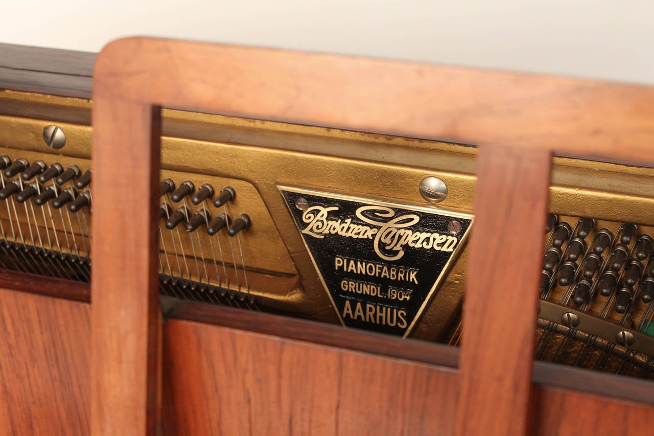 Stylish Mid-Century Modern Piano by Brodrene Caspersen Denmark In Good Condition In Amsterdam, NL