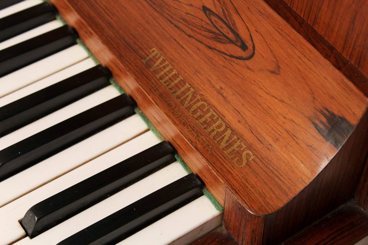Brass Stylish Mid-Century Modern Piano by Brodrene Caspersen Denmark