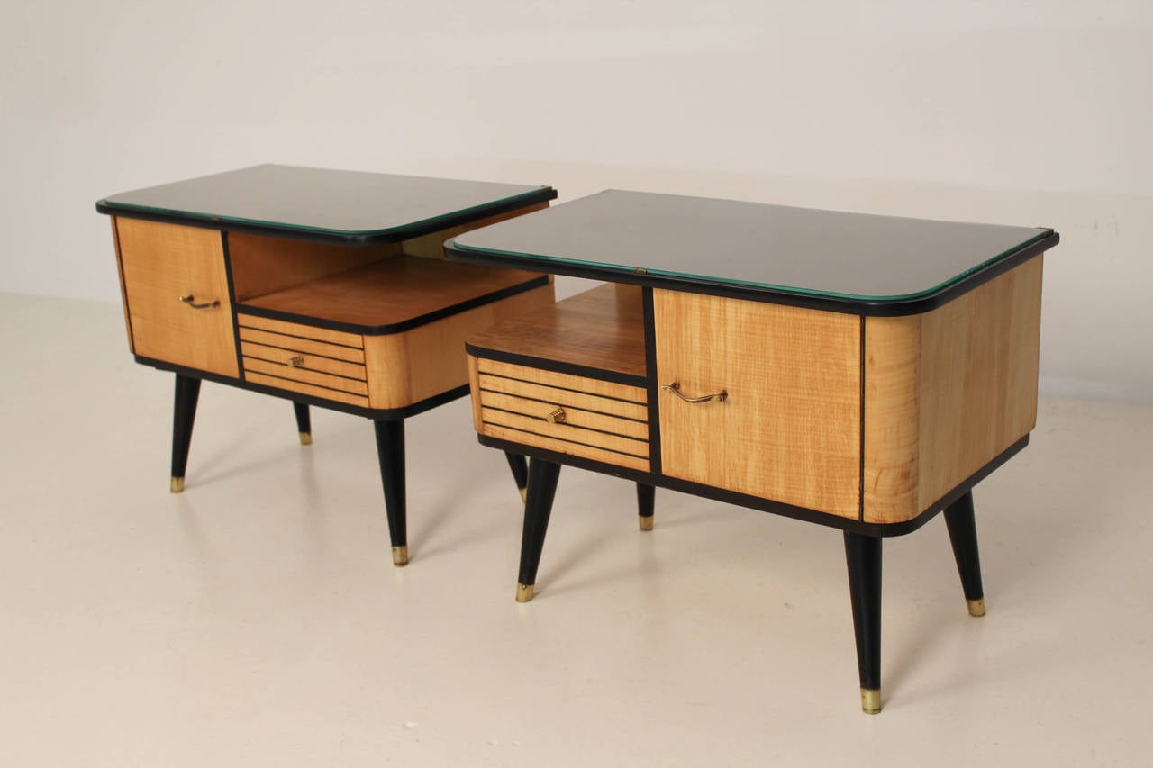 Pair of Italian Mid-Century Modern Nightstands, 1950s 5