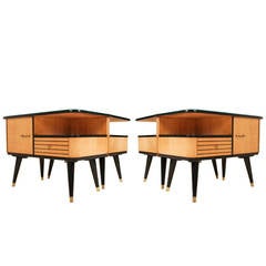 Pair of Italian Mid-Century Modern Nightstands, 1950s