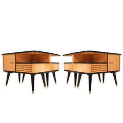 Pair of Italian Mid-Century Modern Nightstands, 1950s