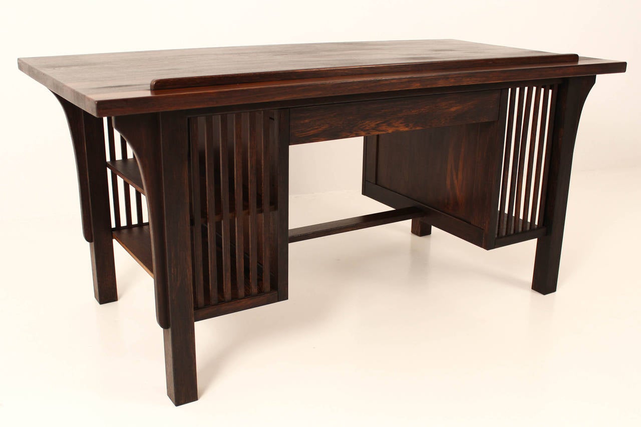 Solid Wenge Arts and Crafts Style Writing Table 2