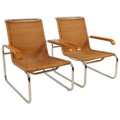 Nice Pair Of B35 Lounge Chairs By Marcel Breuer For Thonet