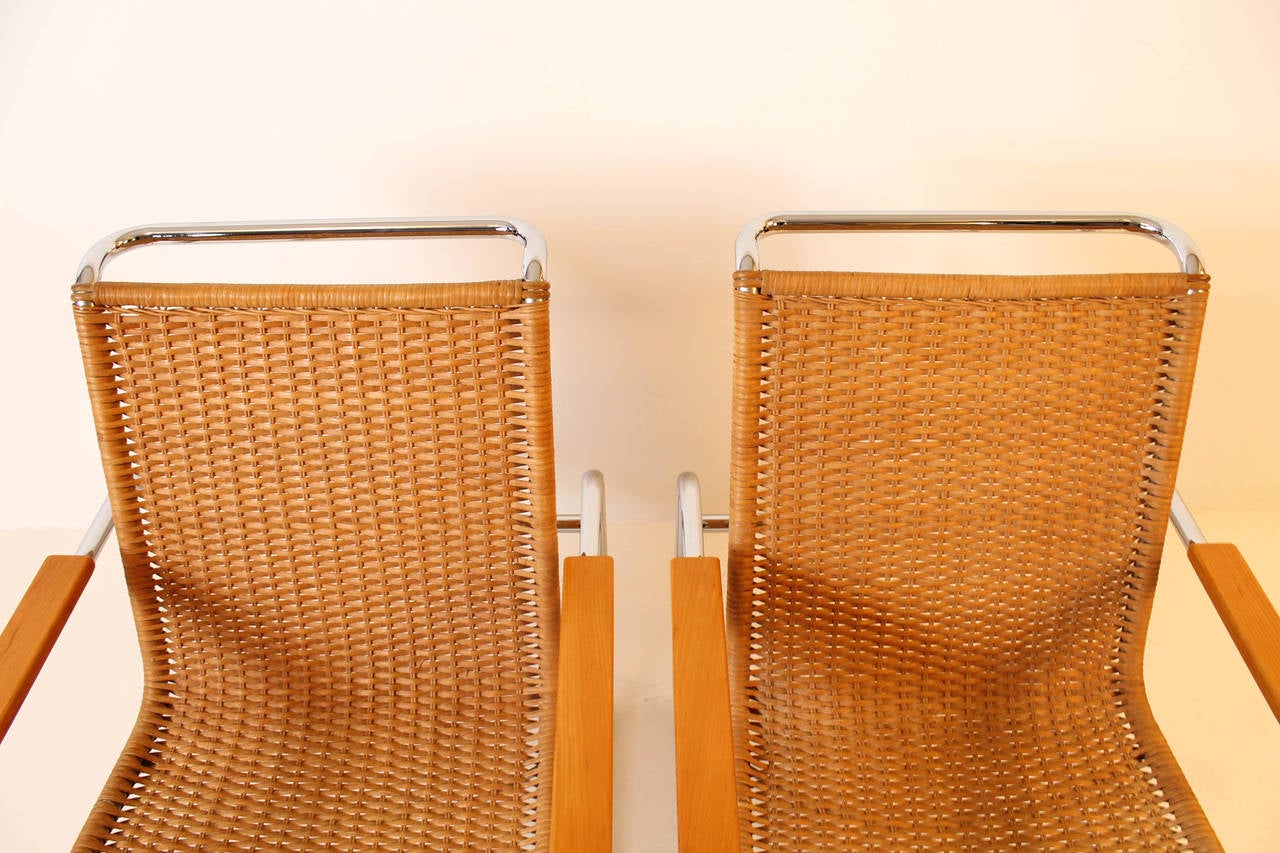 German Nice Pair Of B35 Lounge Chairs By Marcel Breuer For Thonet