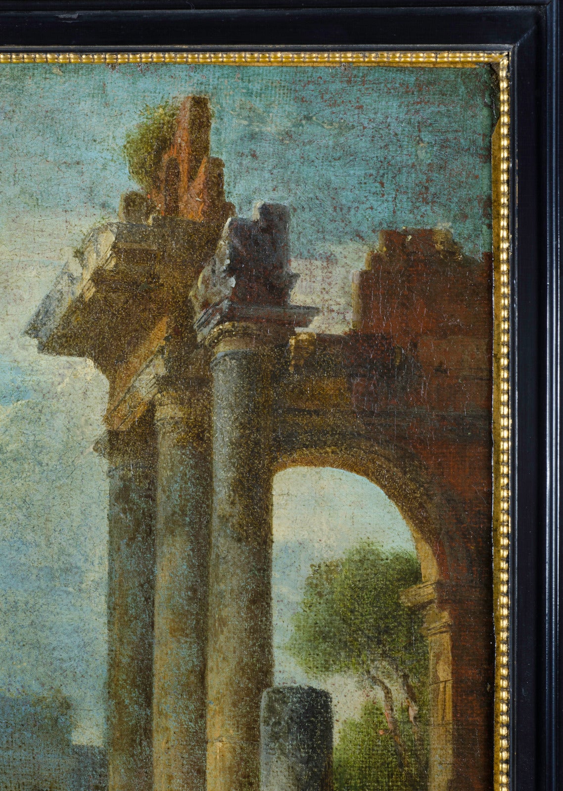 Mid-18th Century 18th Century Italian Grand Tour Architectural Ruins Painting For Sale