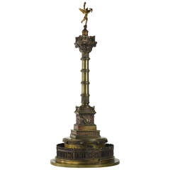 Grand Tour Bronze Architectural Model of the July Column, Paris circa 1870