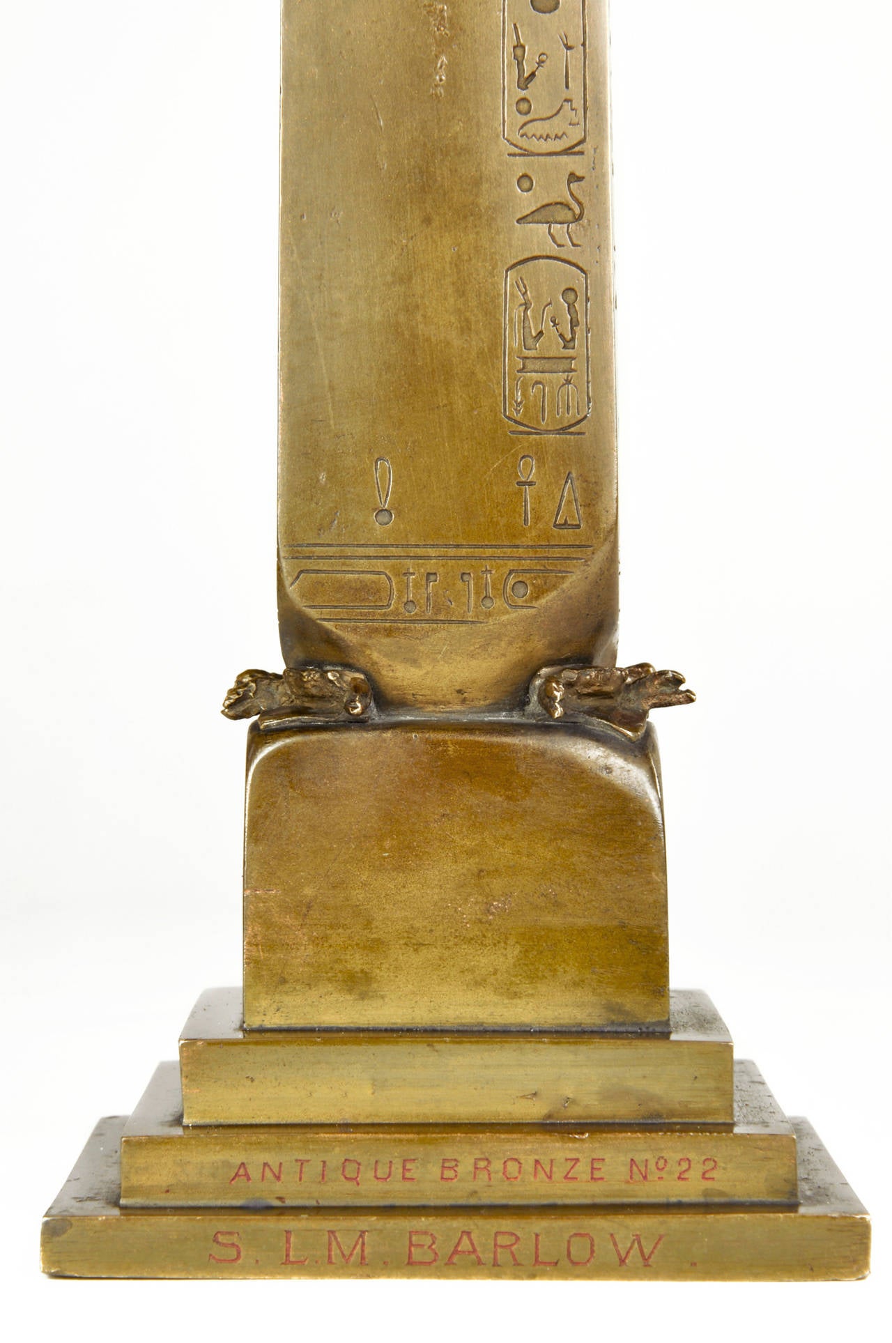 Cast Impressive Bronze Model of Cleopatra's Needle in New York by Tiffany & Co.