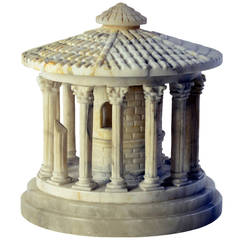 Scarce Carved Stone Model - Temple of Vesta, Rome, ca.1880