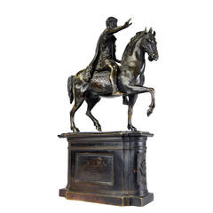 c. 1790 Grand Tour bronze model of the Marcus Aurelius equestrian monument, Rome