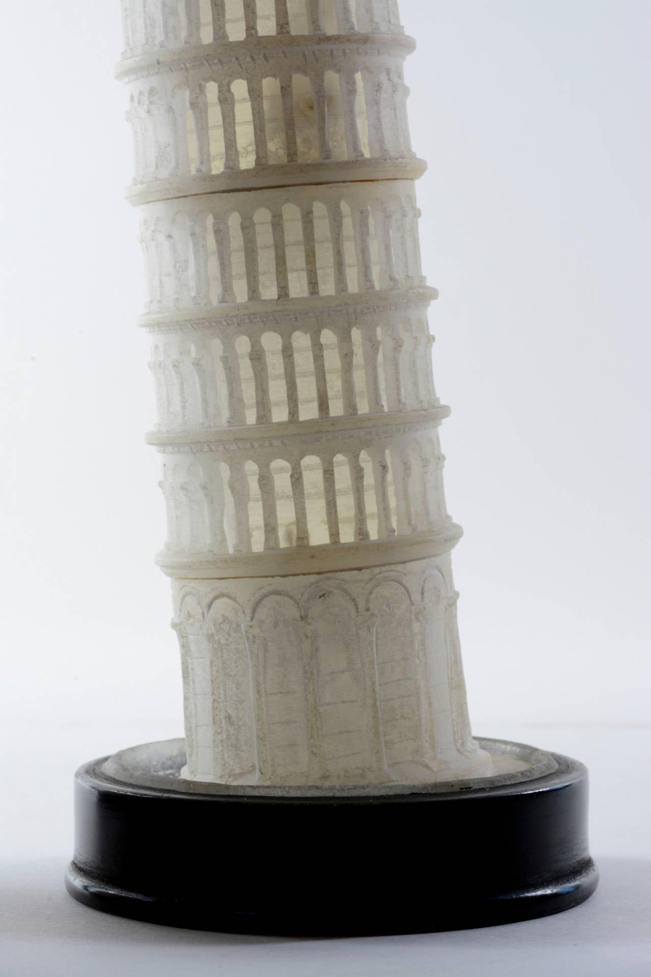Italian Pair ca.1890 Pisa Architectural Models -  Baptistry and Leaning Tower