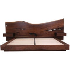 St. Pierre Bed by Uhuru Design, slab headboard 5