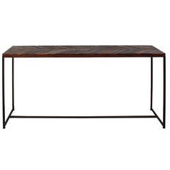 Boardwalk Console by Uhuru Design, reclaimed ipe, hand blackened steel 6
