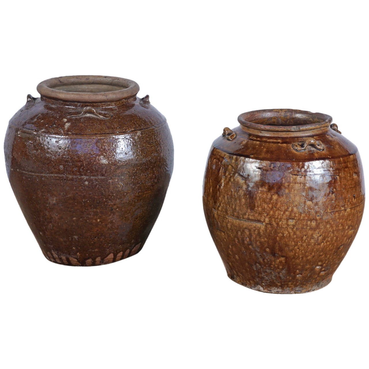 19th Century Brown Glazed Ginger Jars For Sale at 1stDibs brown