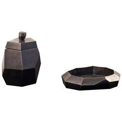 Bronze Dish & Box ‘Petra’ by Elizabeth Garouste & Mattia Bonetti