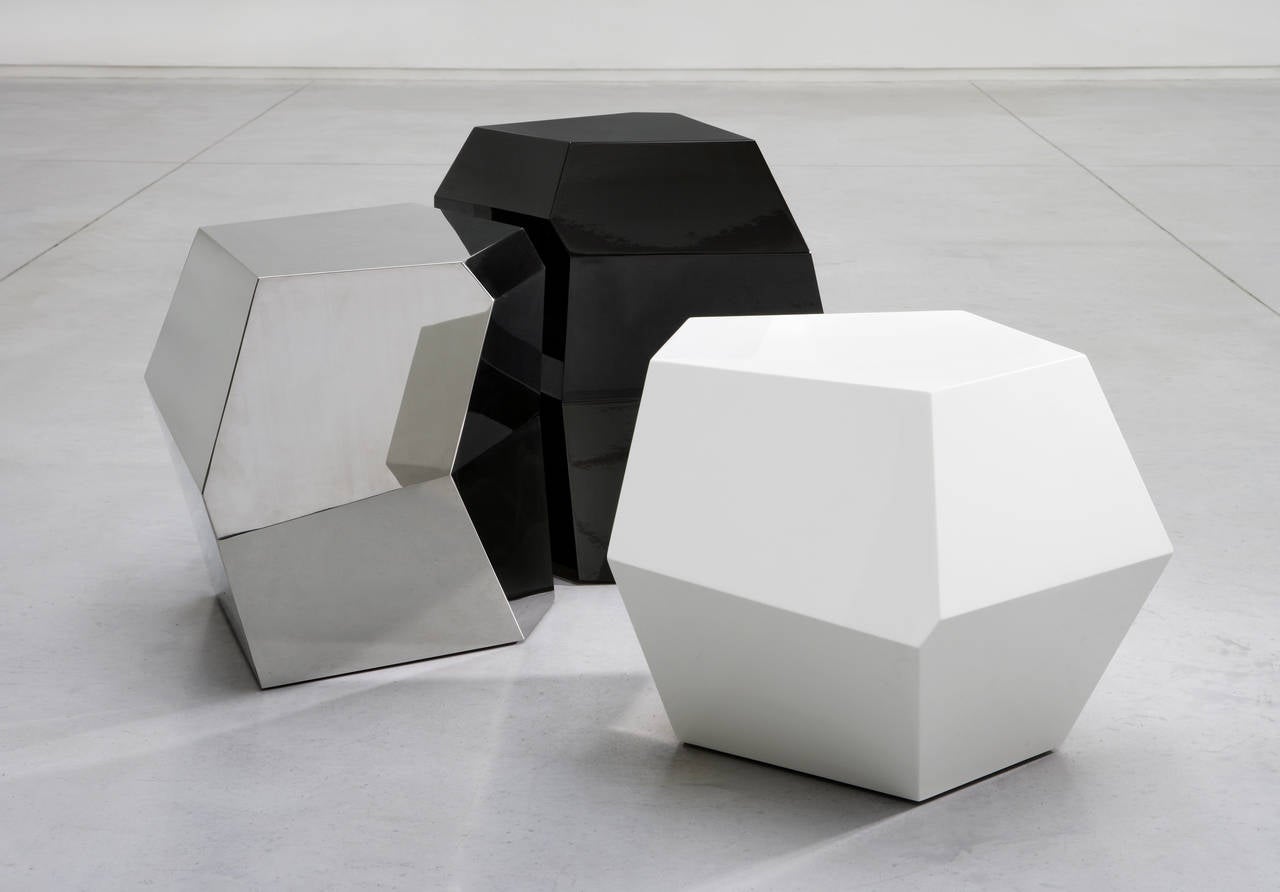 Set of Side Tables 'Polyhedral' by Mattia Bonetti In Excellent Condition For Sale In London, GB
