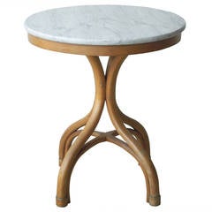 Thonet Bentwood Round Marble-Top Table