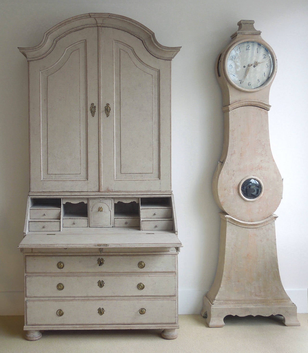 Swedish Rococo Mora Grandfather Clock For Sale 3