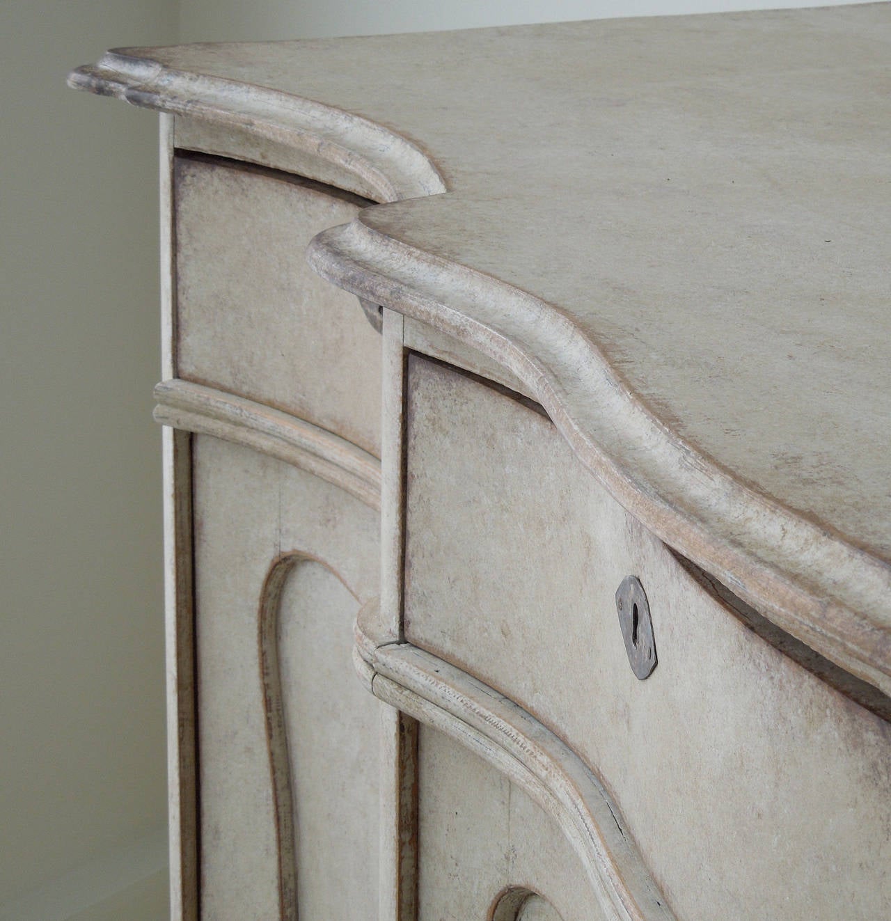 19th Century Swedish Painted Long Sideboard Cabinet