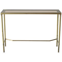 Very Narrow French Brass Console Table