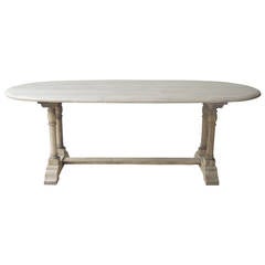 Belgian Bleached Oval Dining Table