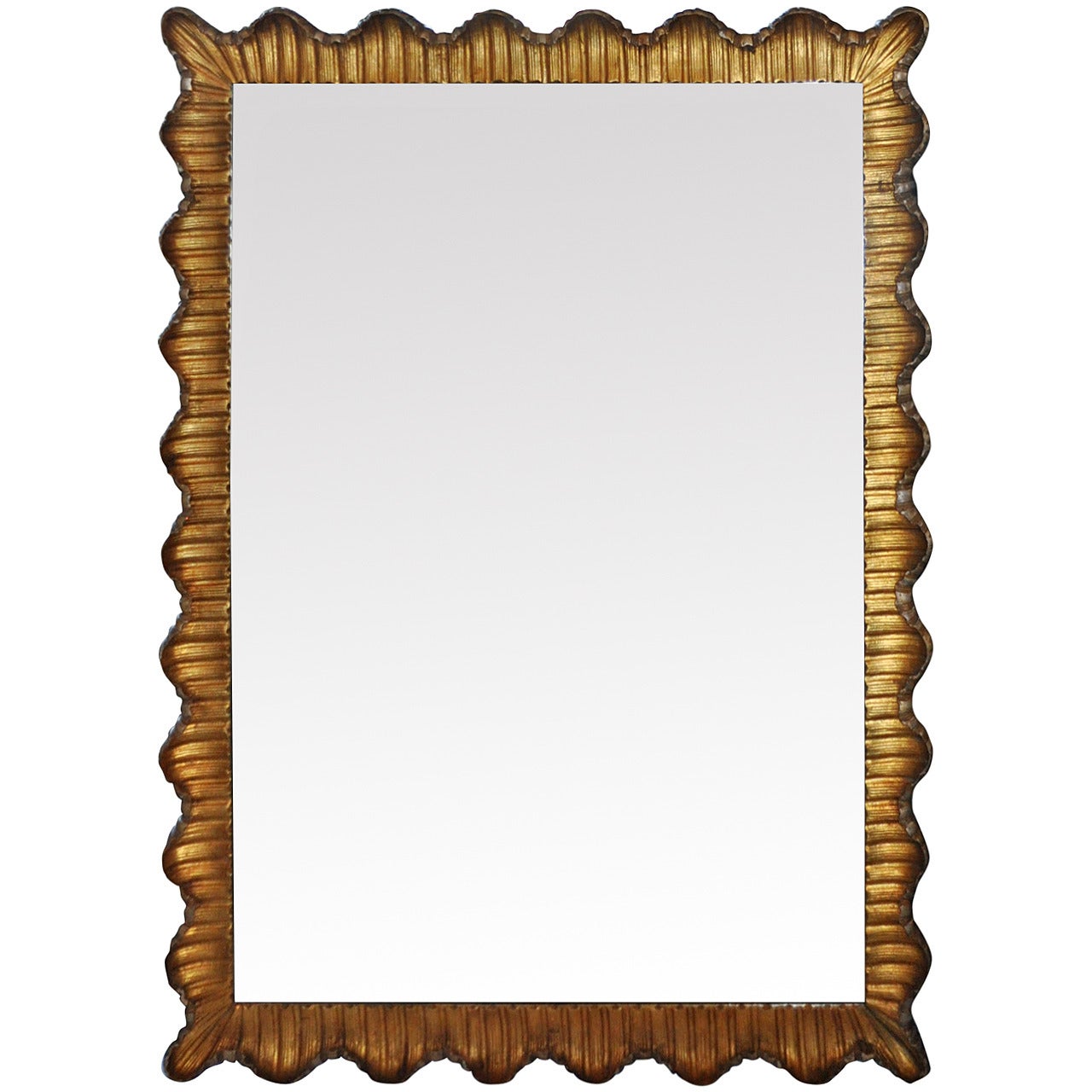 Venetian Hollywood Regency Scalloped Mirror, Italy