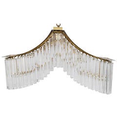 Impressive Italian Glass Sculptural Pagoda Chandelier in the Style of Camer